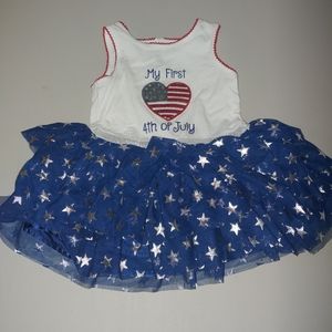 6-9 month girls my first 4th of July dress